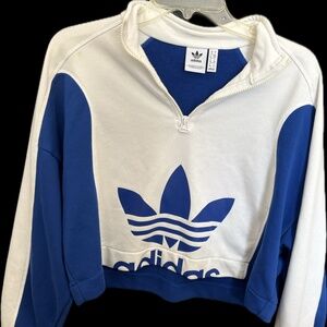 Adidas Crop, Quarter Zip Pullover
